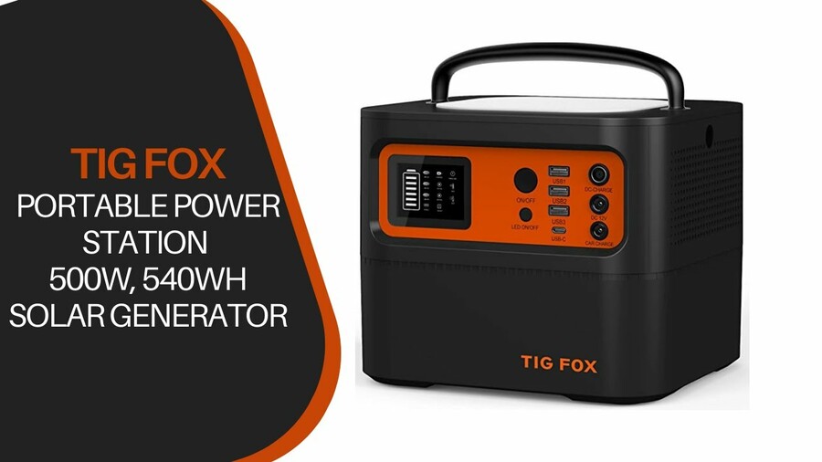 Tig Fox 500 Watt Portable Power Station! Great for Power Outages, Camping and Hiking!