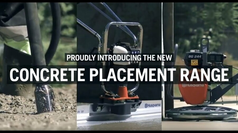 The new concrete placement equipment product range from Husqvarna