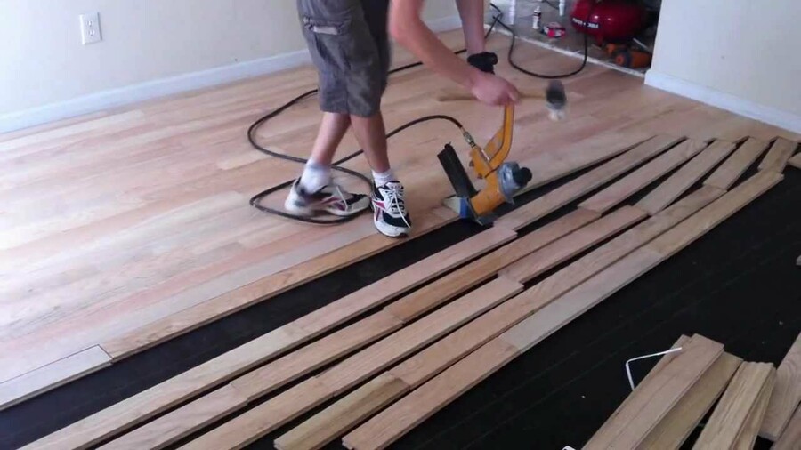 How to install (nail down) unfinished hardwood floors