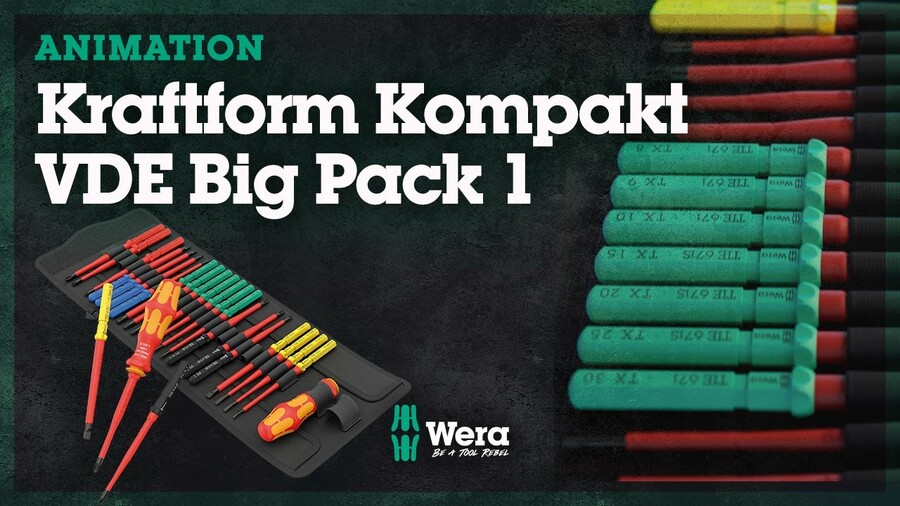 Wera | Kraftform Kompakt VDE Big Pack 1| Animation